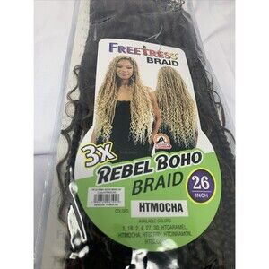 26" Crochet Hair Braids 3X Rebel Boho NEW